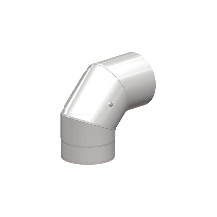 90° kulma tarkastusluukulla Schiedel Prima Smooth, 150mm, musta
