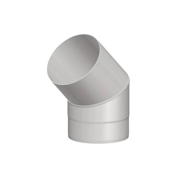 45° kulma Schiedel Prima Smooth, 115mm, musta