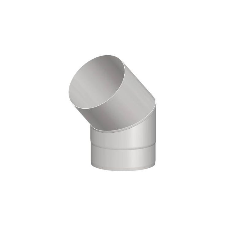 45° kulma Schiedel Prima Smooth, 115mm, musta