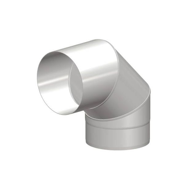 90° kulma Schiedel Prima Smooth, 115mm, musta