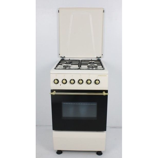 Kaasuliesi Schlosser FS5403MAZC sähköuunilla, 50 cm, beige