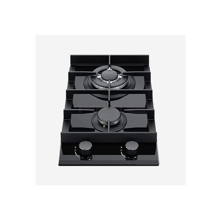 Kaasuliesitaso Schlosser PGH321GWFFD, 30cm, 2-liekkinen, musta