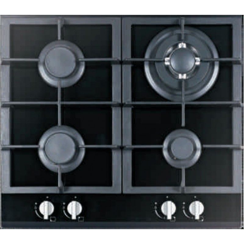 Kaasuliesitaso Schlosser PGH625FFD, 60 cm, 4-liekkinen, musta