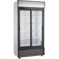 Jääkaappi Scandomestic SD1002SLE lasiovella, 113cm, valkoinen