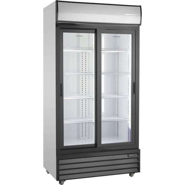 Jääkaappi Scandomestic SD1002SLE lasiovella, 113cm, musta