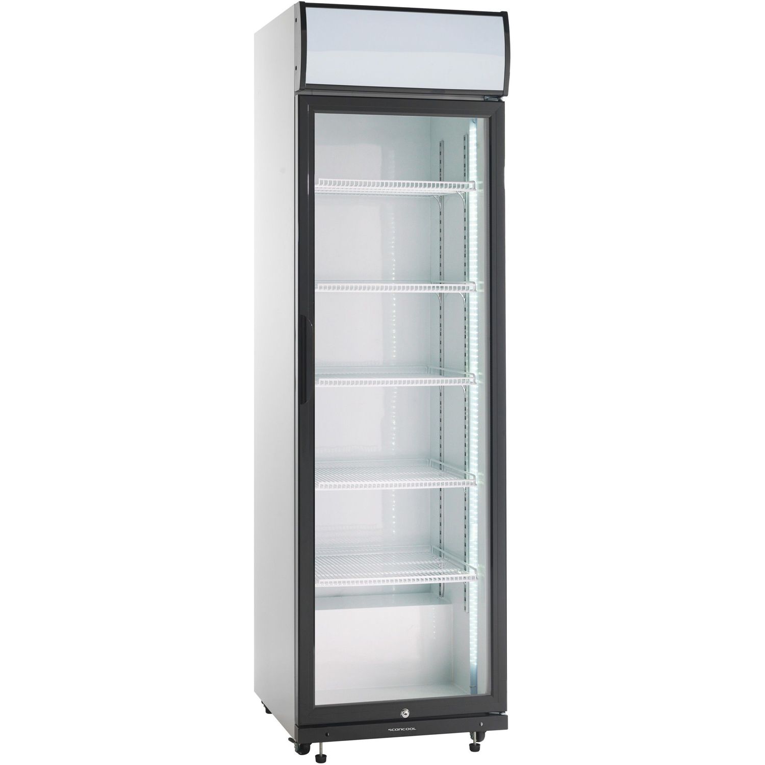 Jääkaappi lasiovella Scandomestic SD420E, 58cm, teräs