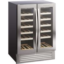 Kahden lämpötilan viinikaappi Scandomestic SV91X, 60x86.5cm, teräs