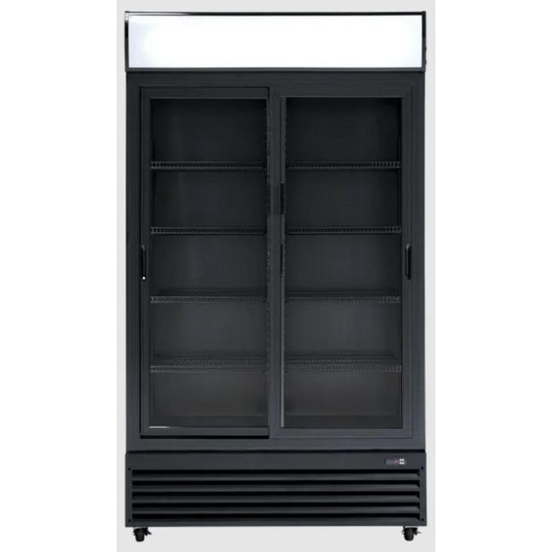 Jääkaappi Showcase Scandomestic SD1002BSLE, 113cm, lasiovella, musta