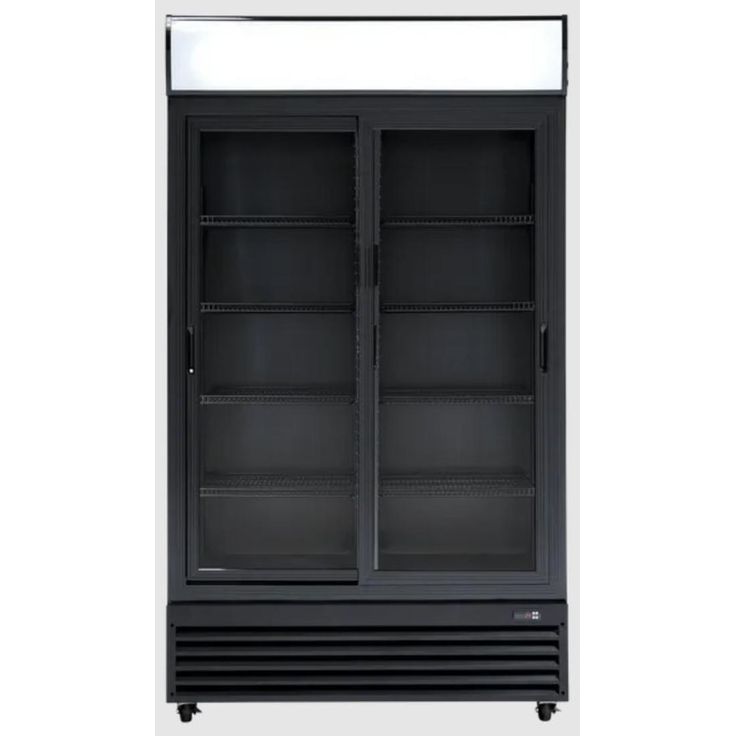 Jääkaappi Showcase Scandomestic SD1002BSLE, 113cm, lasiovella, musta