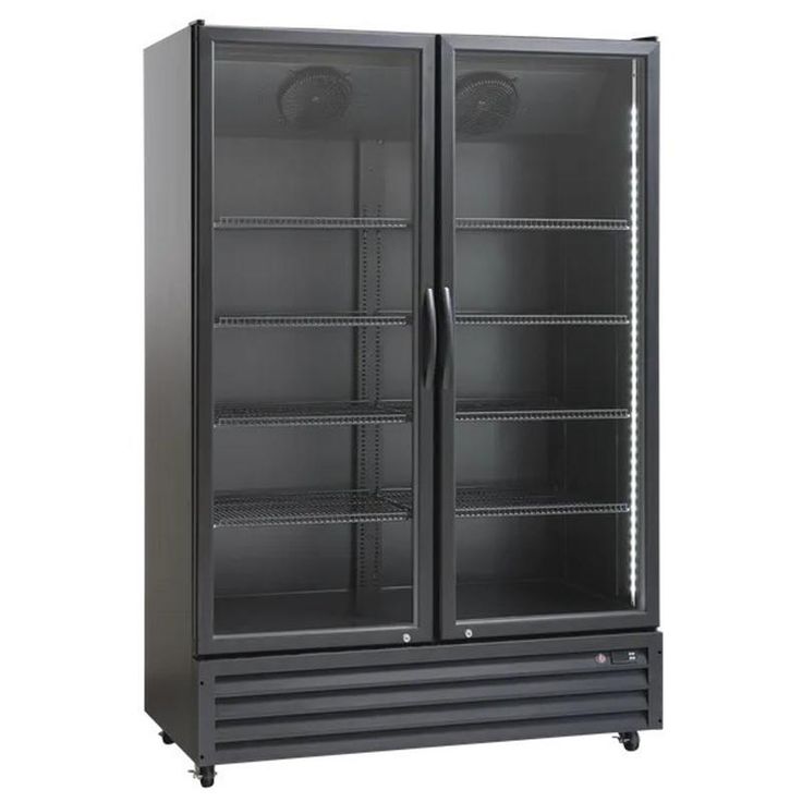Jääkaappi lasiovilla Scandomestic SD1326BE, 133cm, 1093l, musta