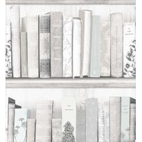Tapetti Sandudd Botany Library White Blue 103837, 0.53x10.5m
