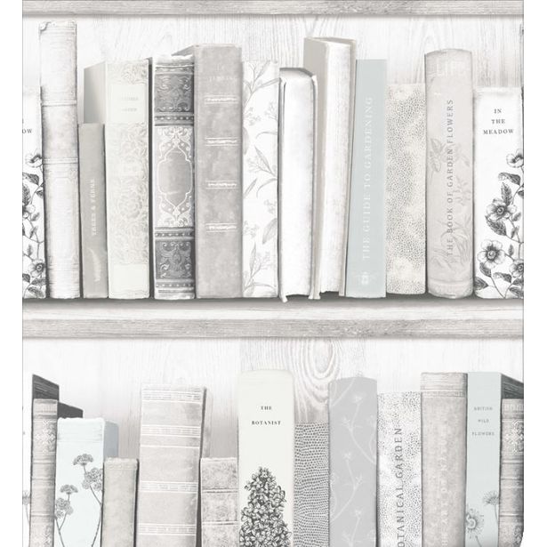 Tapetti Sandudd Botany Library White Blue 103837, 0.53x10.5m