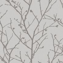 Tapetti Sandudd Vermeil 104754, 0,52x10,05m, vaaleanharmaa/hopea, non-woven