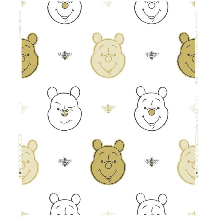 Lastenhuoneen tapetti Sandudd Bee Winnie the Pooh 106604, 0.53x10.5m