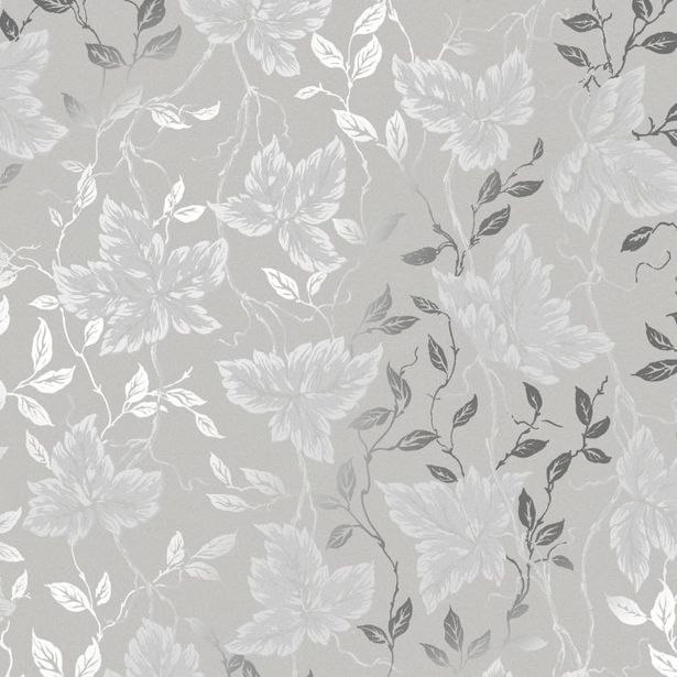 Tapetti Sandudd Rantaniitty 2965-4, 0,53x11,20 m, tummanharmaa/hopea, non-woven