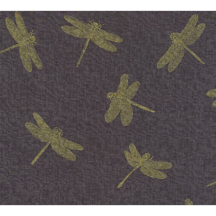 Tapetti Sandudd Four Seasons 358973, 0,53x10,05m, musta/kulta, non-woven