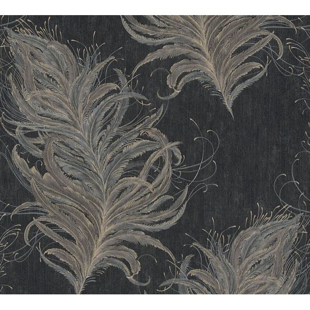 Tapetti Sandudd Mata Hari 38009-4, vinyylipinta, musta