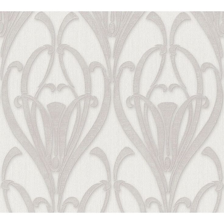 Tapetti Sandudd Mata Hari 38091-4, vinyylipinta, Art Deco, valkoinen