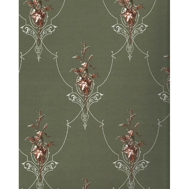 Tapetti Sandudd Isoäidin aikaan 4833-3, 0,53x10,05m, vihreä/ruskea, non-woven