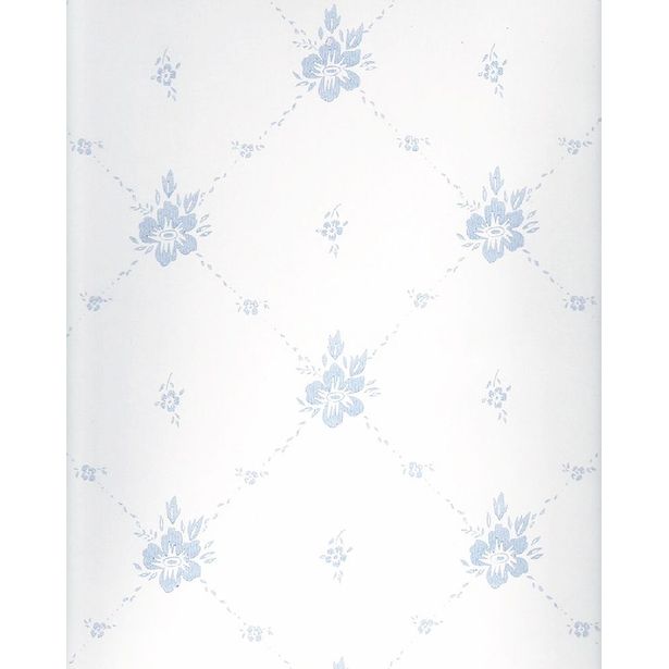 Tapetti Sandudd Isoäidin aikaan 4836-1, 0,53x10,05m, valkoinen/sininen, non-woven