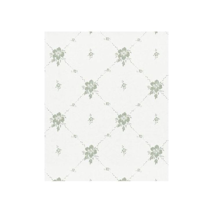 Tapetti Sandudd Isoäidin aikaan 4836-2, 0,53x10,05m, valkoinen/vihreä, non-woven