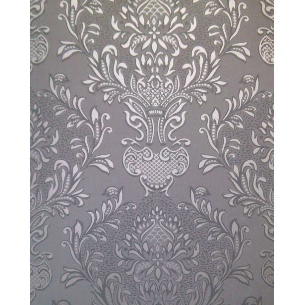 Tapetti Sandudd Isoäidin aikaan 4843-3, 0,53x10,05m, harmaa/hopea, non-woven