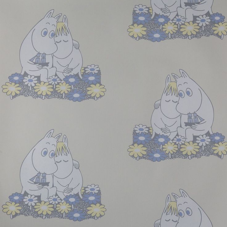 Lastenhuoneen tapetti Sandudd Muumi 4909-1, 0,53x11,2m, beige, non-woven