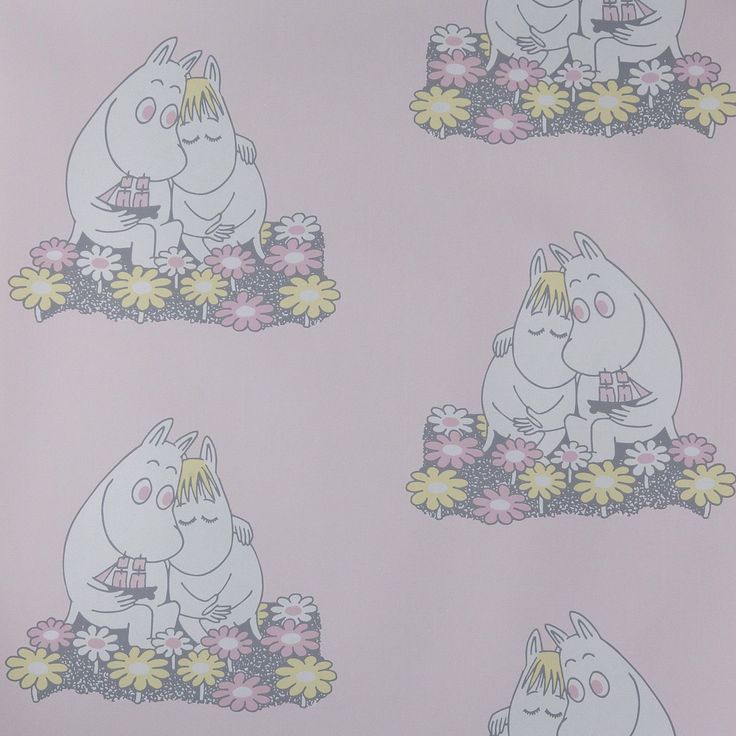 Lastenhuoneen tapetti Sandudd Muumi 4909-3, 0,53x11,2m, vaaleanpunainen, non-woven