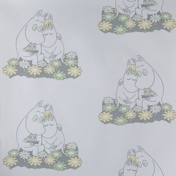 Tapetti Sandudd Muumi 4909-4, 0,53x11,2m, valkoinen, non-woven