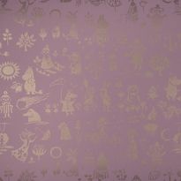 Tapetti Sandudd Moomin 5164-5, 0,53x11,2m, vaaleanpunainen/kulta, non-woven