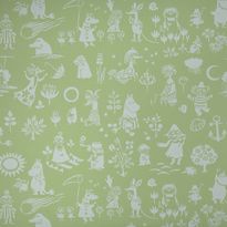 Tapetti Sandudd Moomin 5164-6, 0,53x11,2m, vihreä, non-woven