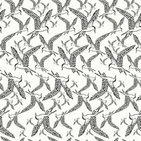 Tapetti Sandudd Ivana Helsinki Tiira 5246-5, 0,53x10,05m, valkoinen/tumma grafiitti, non-woven