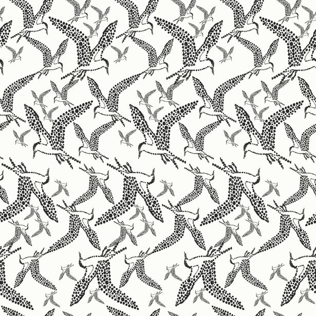 Tapetti Sandudd Ivana Helsinki Tiira 5246-5, 0,53x10,05m, valkoinen/tumma grafiitti, non-woven