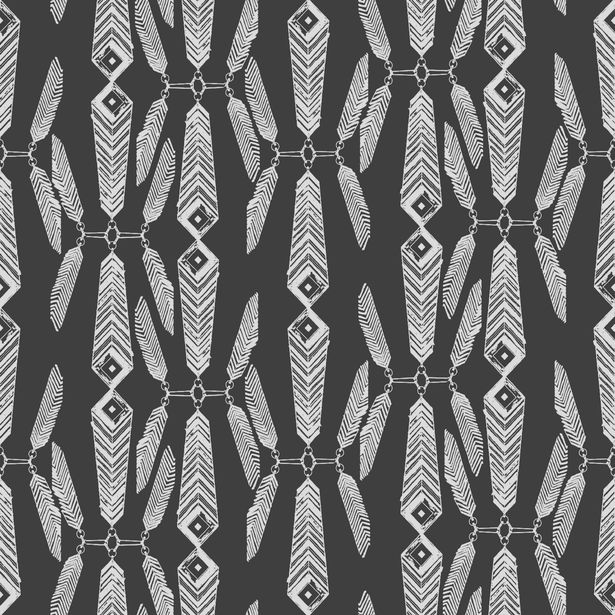 Tapetti Sandudd Ivana Helsinki Indian Summer 5248-1, 0,53x10,05m, tumma grafiitti/valkoinen, non-woven