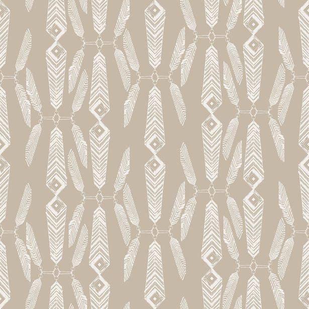 Tapetti Sandudd Ivana Helsinki Indian Summer 5248-2, 0,53x10,05m, vaaleanruskea/valkoinen, non-woven