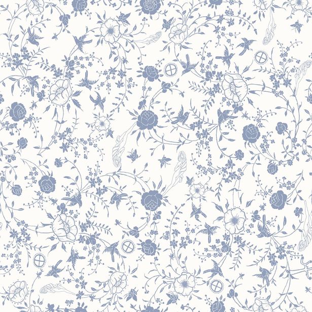 Tapetti Sandudd Ivana Helsinki Joshua Tree 5249-1, 0,53x10,05m, valkoinen/sininen, non-woven