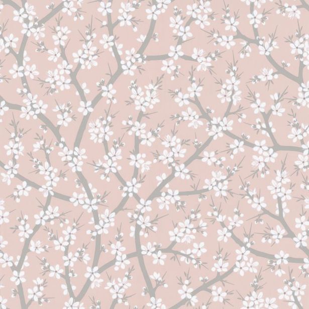 Tapetti Sandudd Rantaniitty 5309-3, 0,53x11,20 m, punainen/valkoinen, non-woven