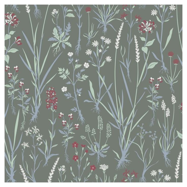 Tapetti Sandudd Rantaniitty 5312-2, 0,53x11,20 m, vihreä, non-woven