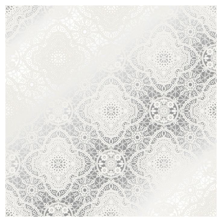 Tapetti Decor Maison Belle 5338-5, 0,53x10,05 m, hopea/valkoinen, non-woven
