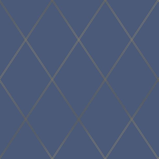 Tapetti Decor Maison Belle 5343-3, 0,53x10,05 m, sininen/kulta, non-woven