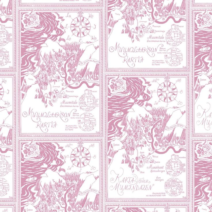 Lastenhuoneen tapetti Sandudd Muumi 5348-8, 0.53x10.05m, punainen/valkoinen, non-woven