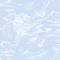 Tapetti Sandudd Muumi 5355-6, 0.53x10.05m, sininen/valkoinen, non-woven