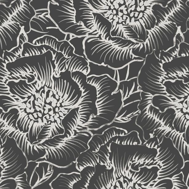 Tapetti Decor Maison Silva 5405-8, mustavalkoinen