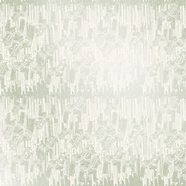 Tapetti Sandudd Ivana Helsinki Karuselli 5425-5, 0,53x10,05m, helmiäinen/vihreä, non-woven