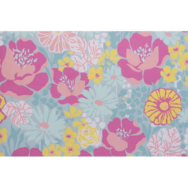 Tapetti Sandudd Kesäillan taikaa Jasmine  5447-3, kukka, pinkki/keltainen