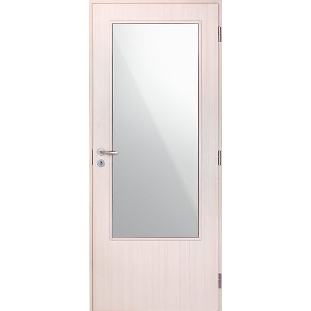 Massiivilaakaovi Skando FXML mittatilauksena matala lasiaukko 650-990mm