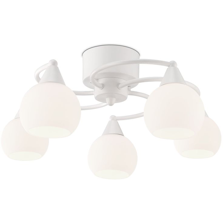 Plafondi Sessak Iris 5-osainen K11010-5V Ø 50 cm mattavalkoinen
