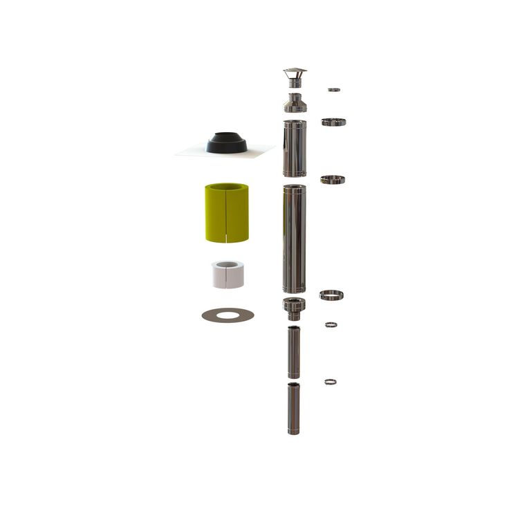 Piippusetti Vilpra DW50 Saun, 3,5m/∅115mm, ruostumaton teräs