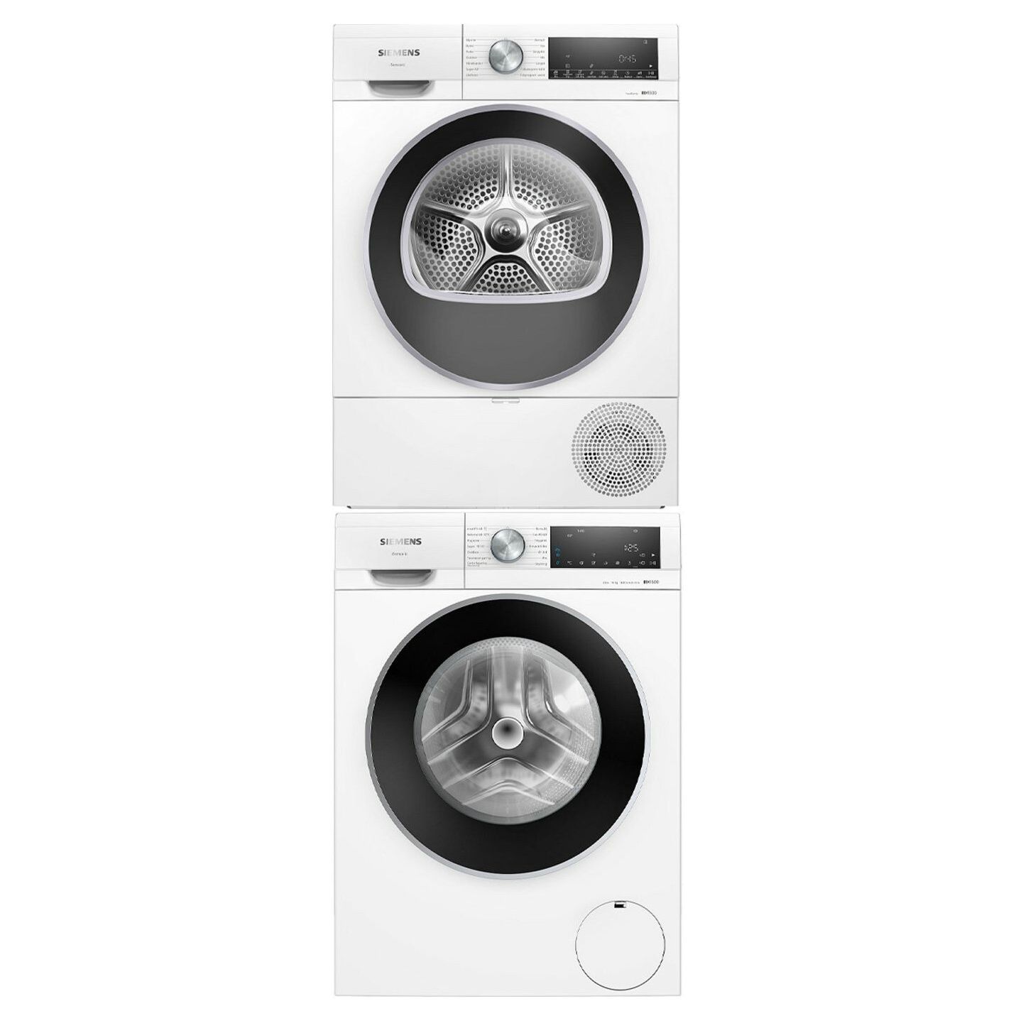 Pesukone ja kuivausrumpu Siemens WG56G2AADN-WQ42G20KDN iQ500, 9/9kg, valkoinen