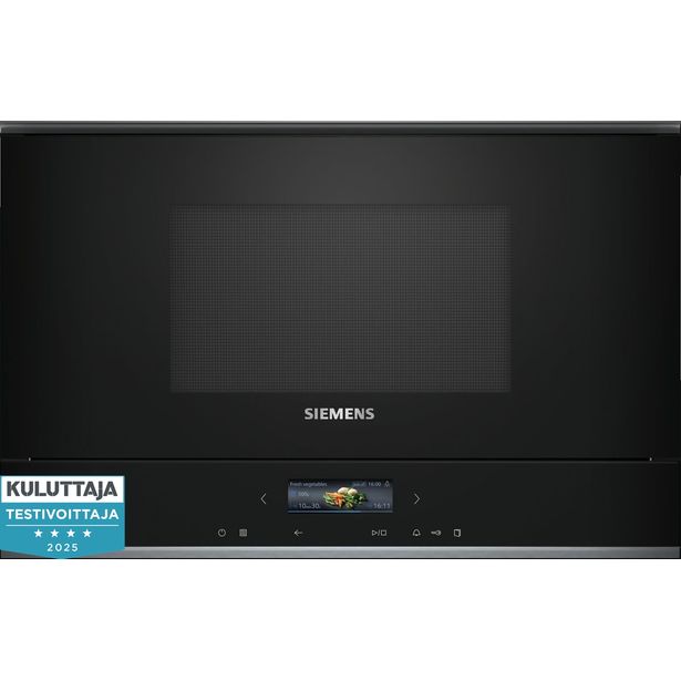Mikroaaltouuni Siemens iQ700 BF722R1B1 60cm musta integroitava
